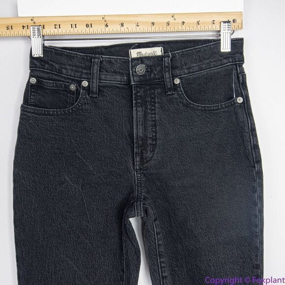 Madewell The Mid-Rise Perfect Vintage Jeans Clean Black‎ Wash, 25 - Picture 5 of 15